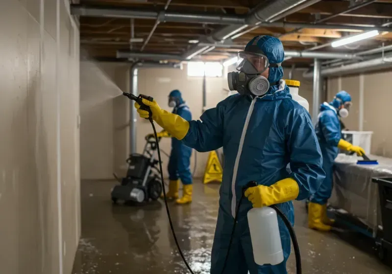 Basement Sanitization and Antimicrobial Treatment process in Greensboro, NC